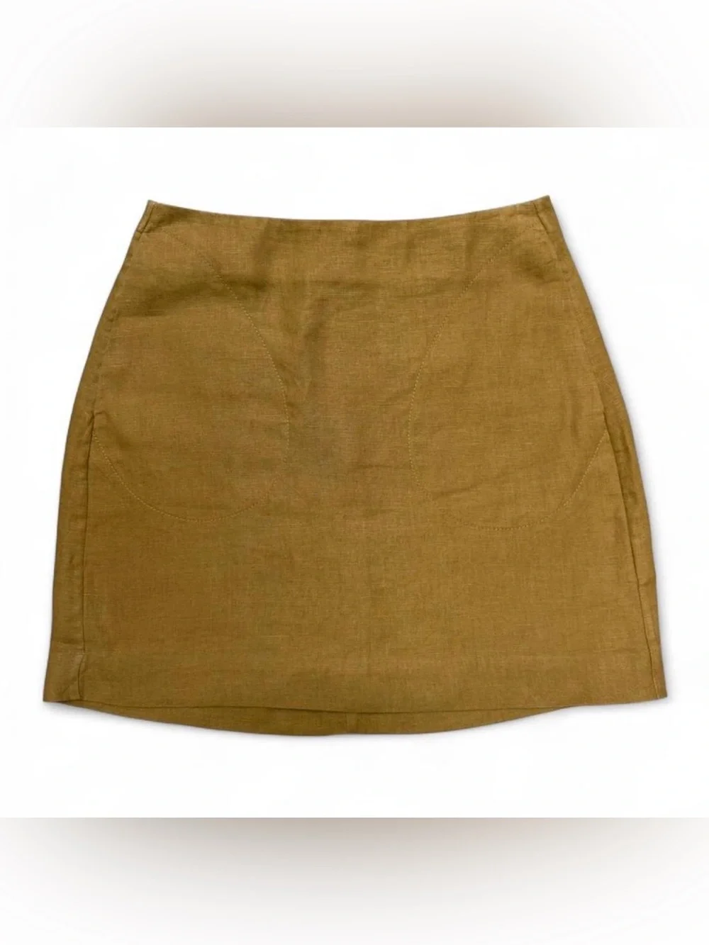 & Other Stories Paris Atelier Mustard Linen Skirt